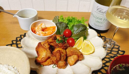 初心者でもサクサクに揚がる唐揚げの揚げ方でワンプレート作ったよ！