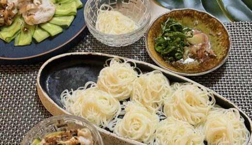 こう暑いと素麺に限りますね